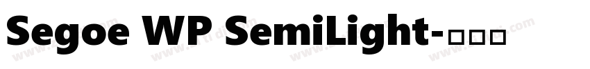 Segoe WP SemiLight字体转换